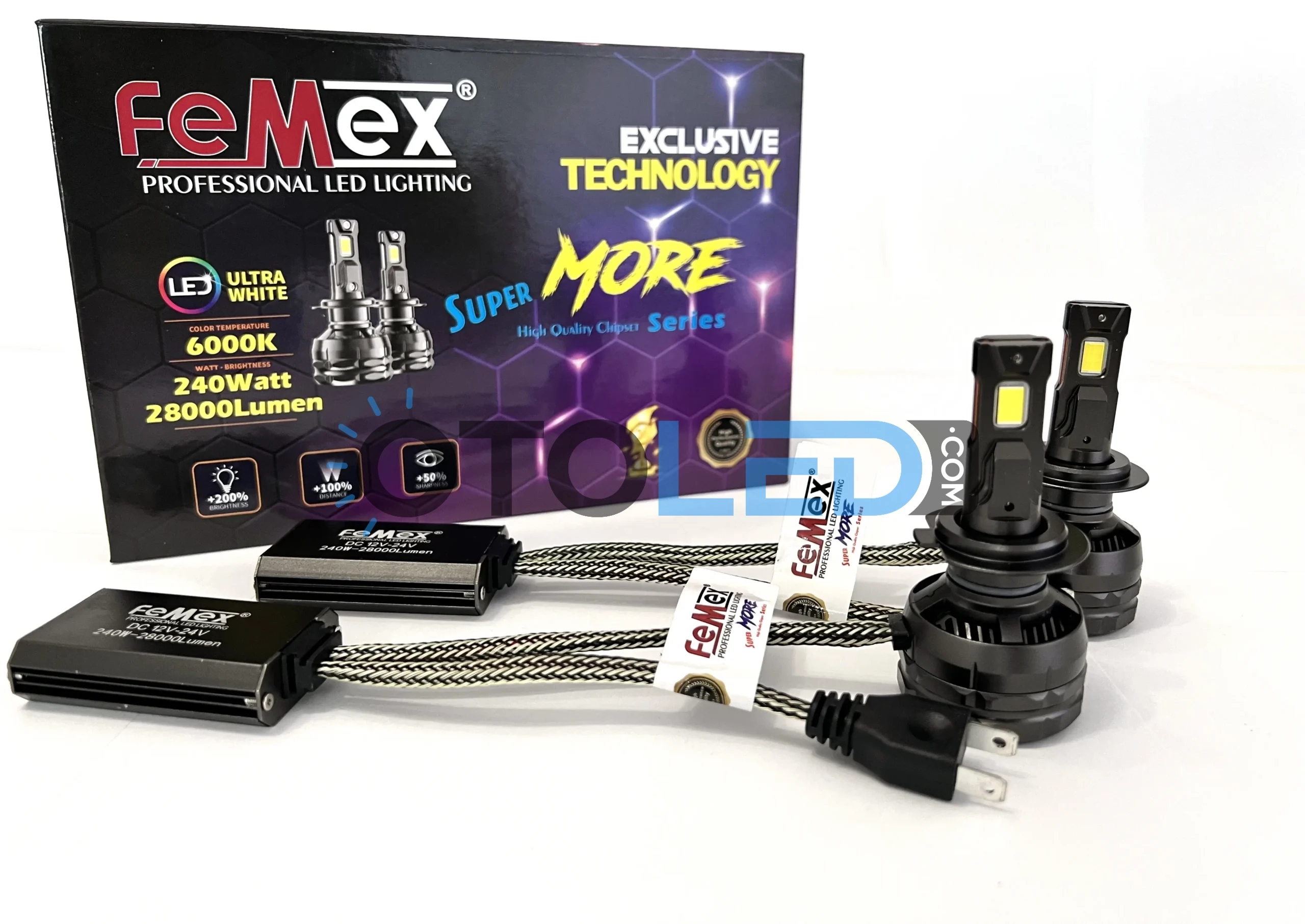 femex super more h7 led xenon