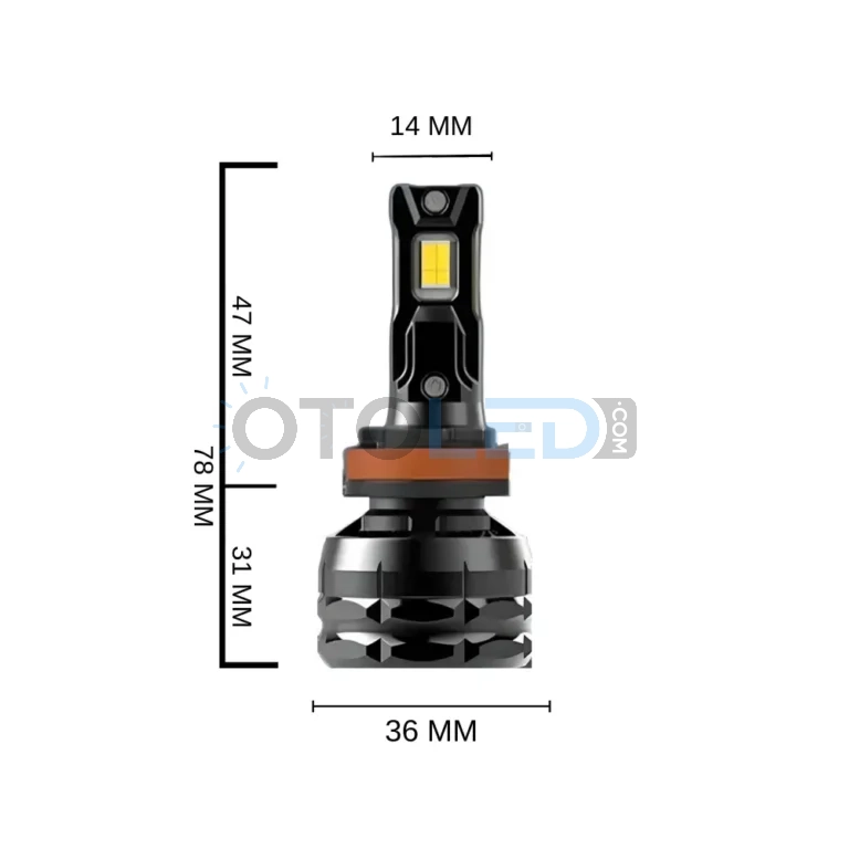Kia Sorento 3 Uzun Far Ampulü 28.000 Lümen - Femex Super More H9 LED Xenon 28000 Lümen 7545 CSP Chipset - Fotoğraf 7
