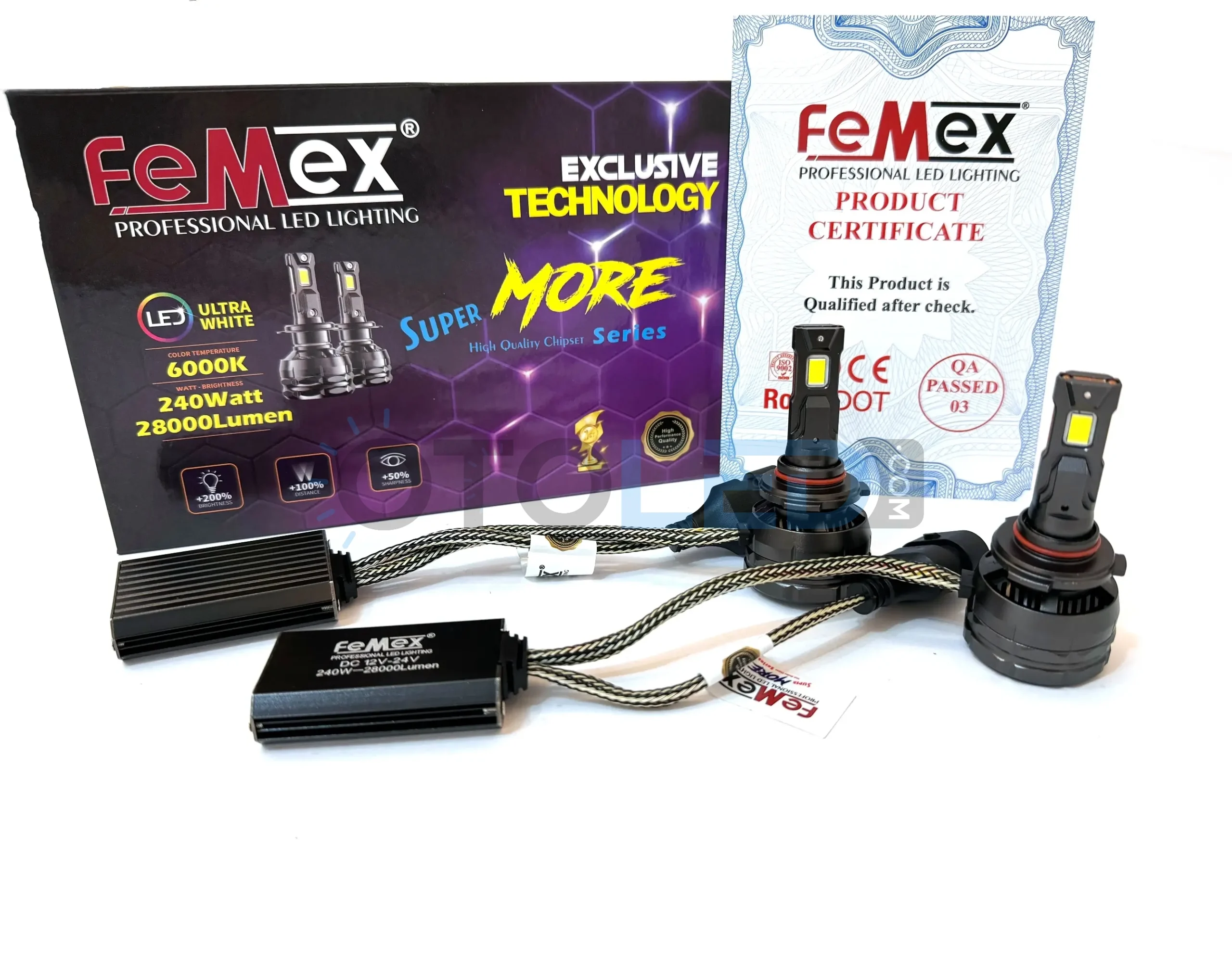 femex super more hb4 9006 led ampul