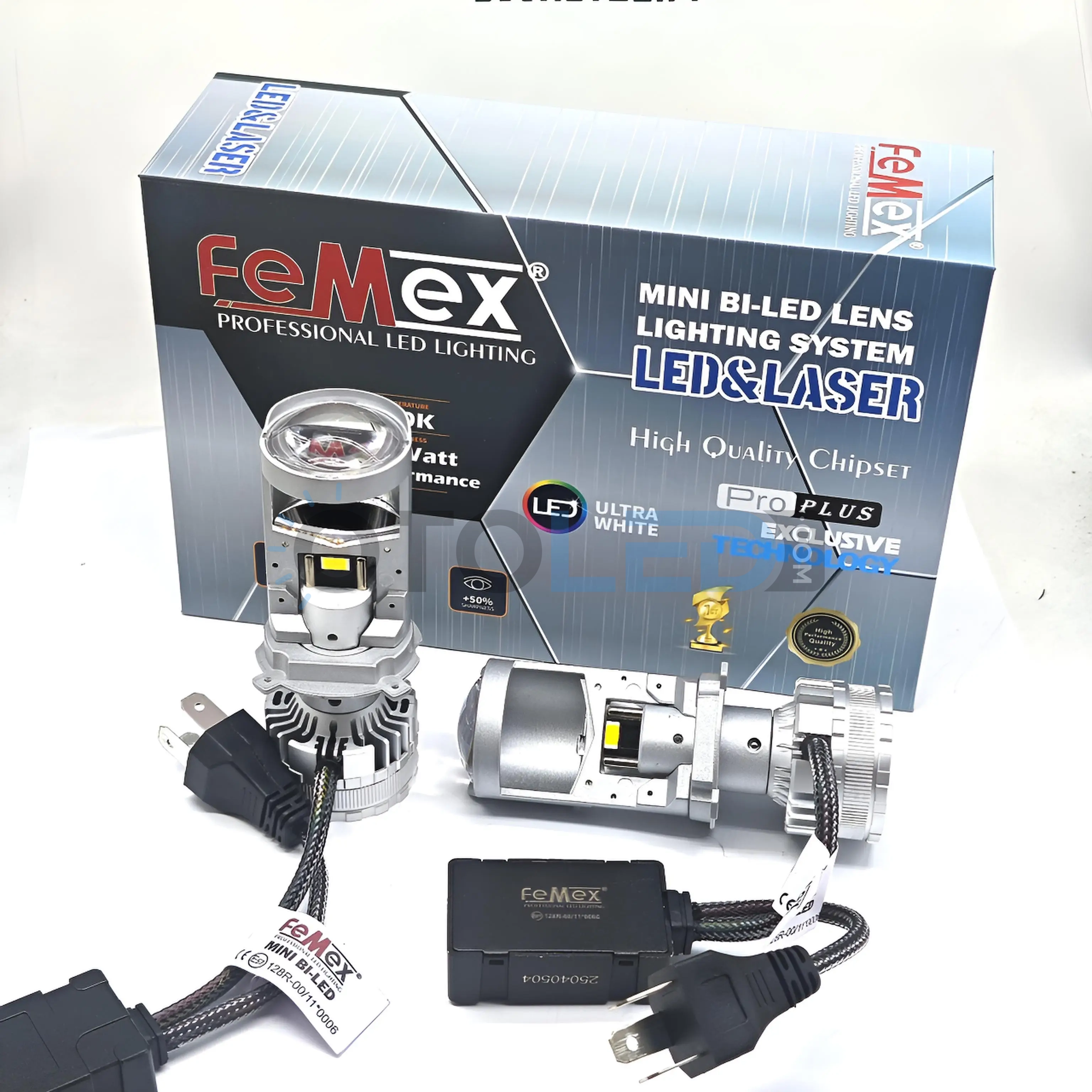 Femex Pro Mercekli H4 LED Xenon 22000 Lümen Mini Bi-LED