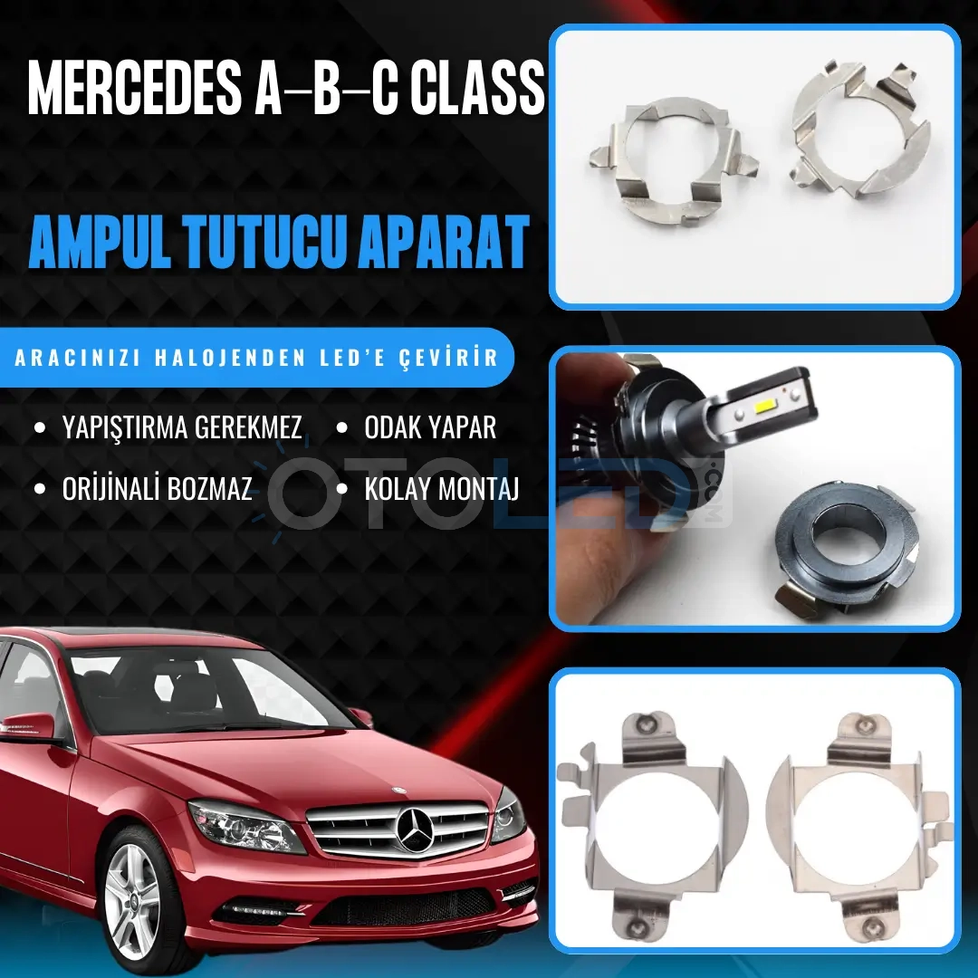 mercedes a b c class ampul sabitleme aparatı