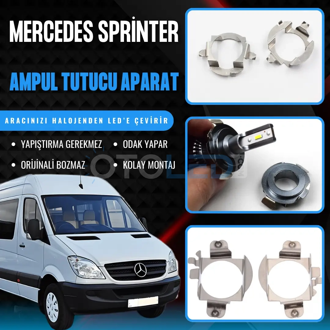 mercedes sprinter kısa far ampul sabitleme aparatı