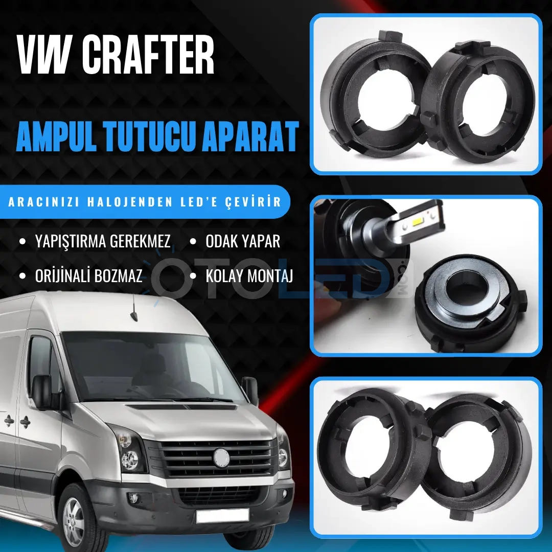 volkswagen crafter kablosuz ampul tutucu aparat