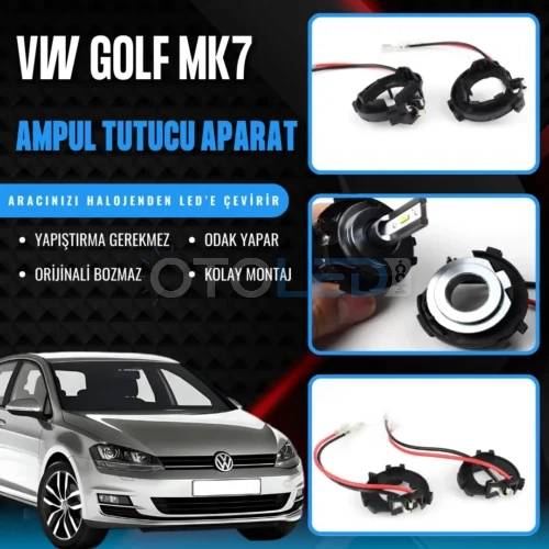 Volkswagen Golf 7 Kısa Far LED Ampul Sabitleme Aparatı (Kablolu)