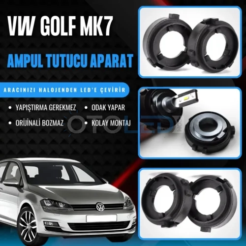 Volkswagen Golf 7 Kısa Far LED Ampul Sabitleme Aparatı (Kablosuz)