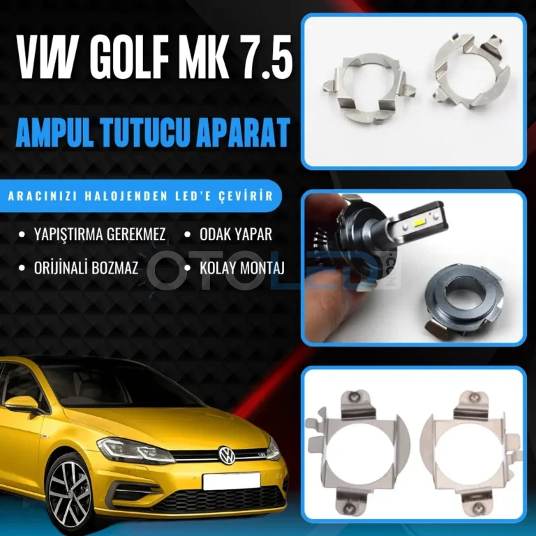 volkswagen golf 7.5 kısa far ampul sabitleme aparatı