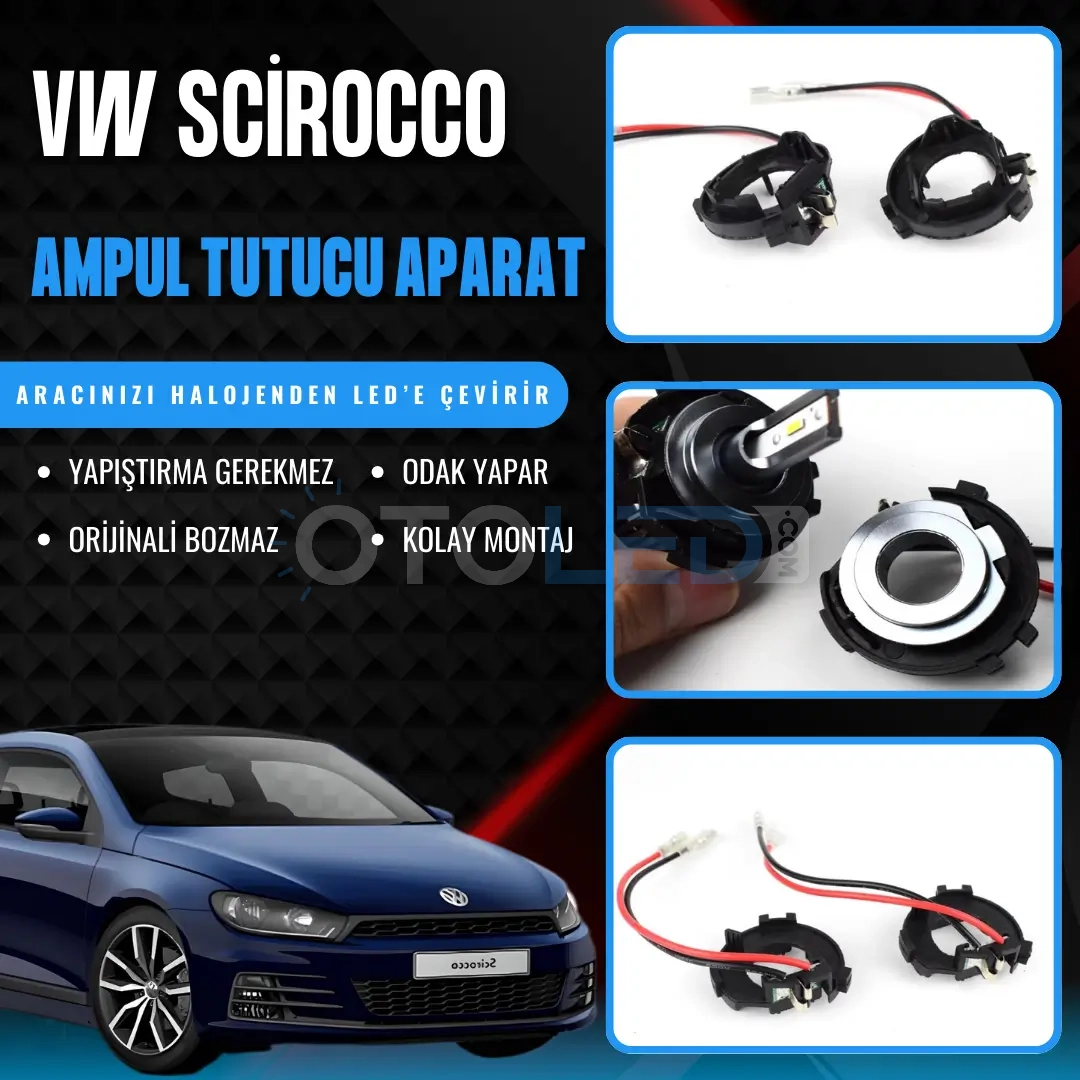 volkswagen scirocco kablolu ampul sabitleme aparatı