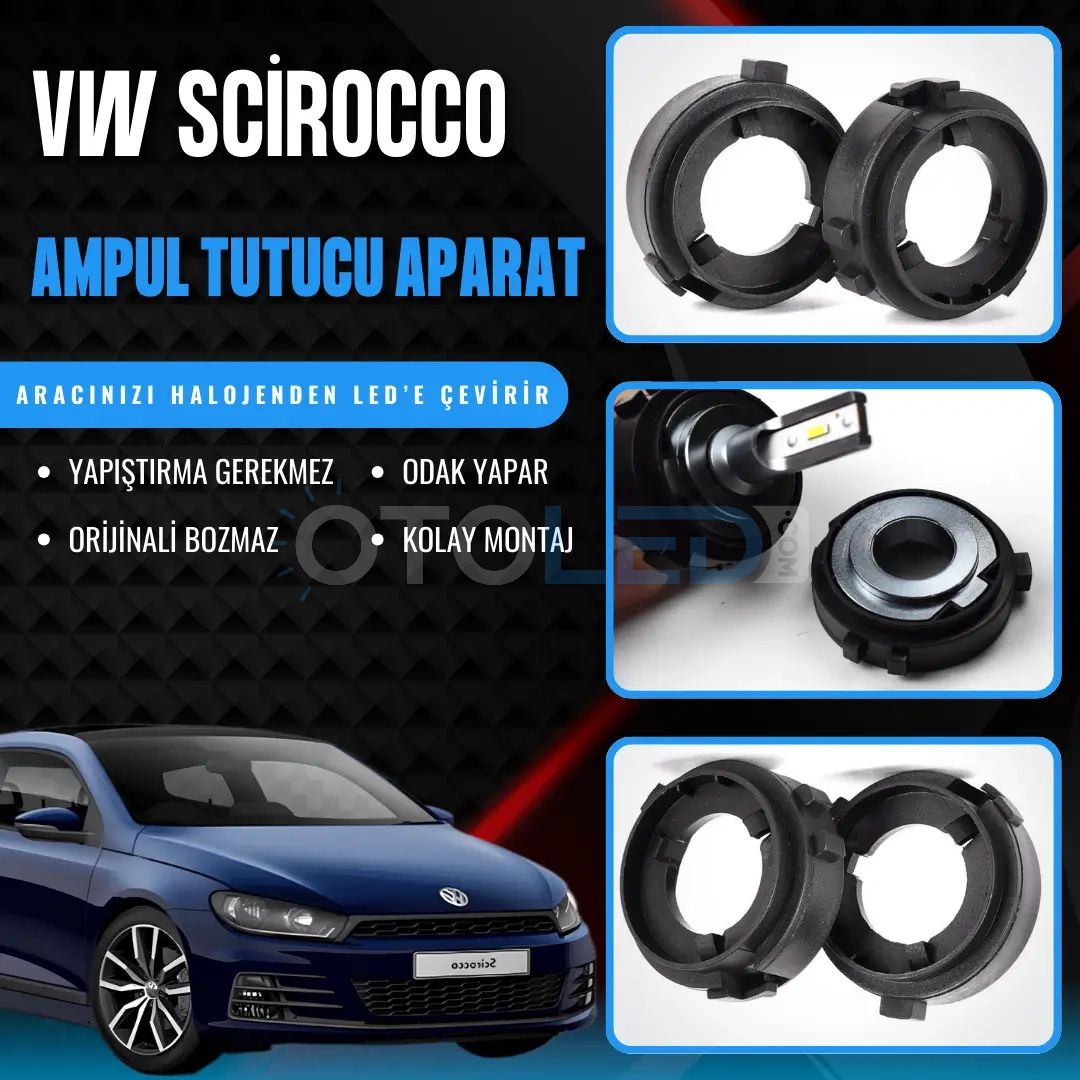 volkswagen scirocco kablosuz ampul sabitleme aparatı