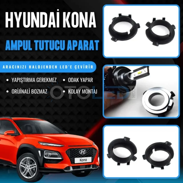Hyundai Kona ampul Montaj Aparatı - Hyundai Kona Kısa Far LED Ampul Sabitleme Aparatı