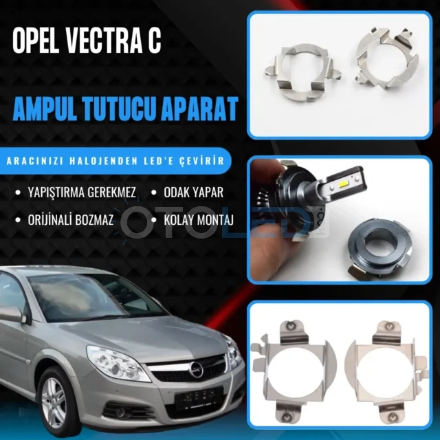 Opel Vectra C ampul Montaj Aparatı - Opel Vectra C Kısa Far LED Ampul Sabitleme Aparatı