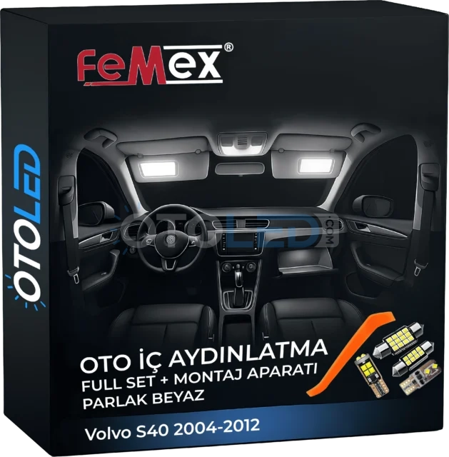 Volvo S40 MK2 2004-2012 LED Iç Aydınlatma Seti