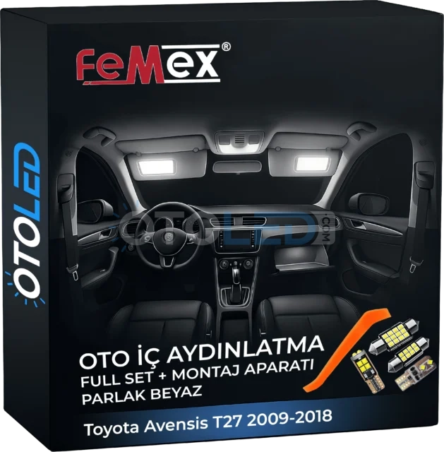 Opel Astra K plaka ampul Arıza Önleyici Dekoder - Toyota Avensis T27 2009-2018 LED Iç Aydınlatma Seti