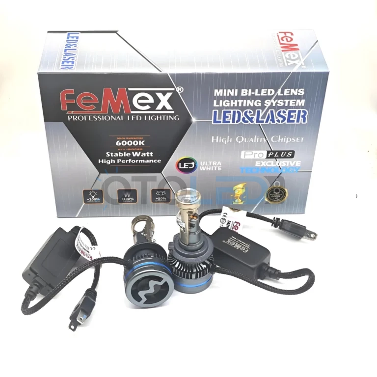 Citroen C-Elysee Kısa Far Ampulü - Femex Pro Plus Mercekli H7 LED Xenon 25000 Lümen Mini Bi-LED - Fotoğraf 3