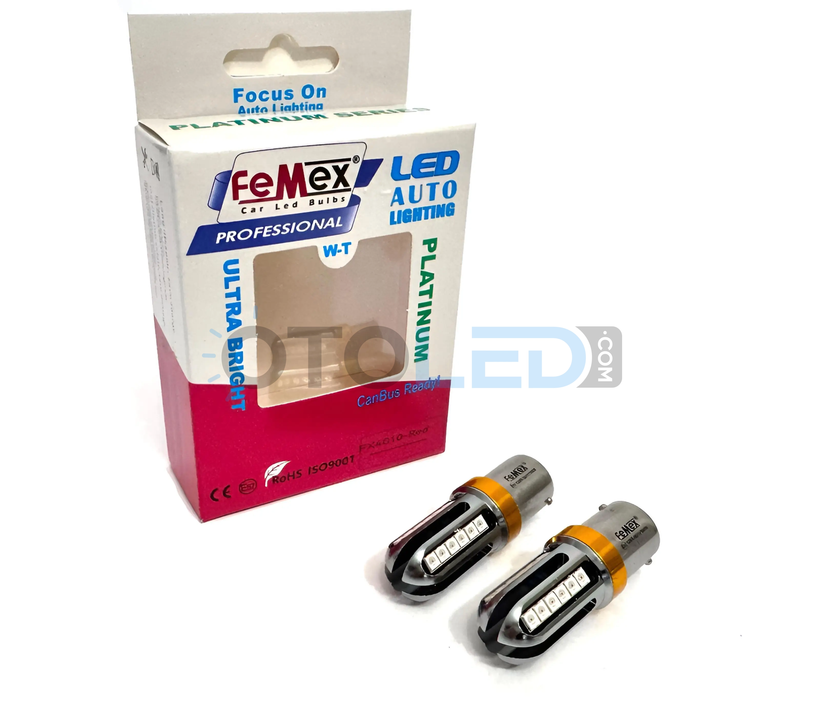Femex P21W Tek Duy LED Ampul Platinum 93 Tip 3030 Chip Kırmızı