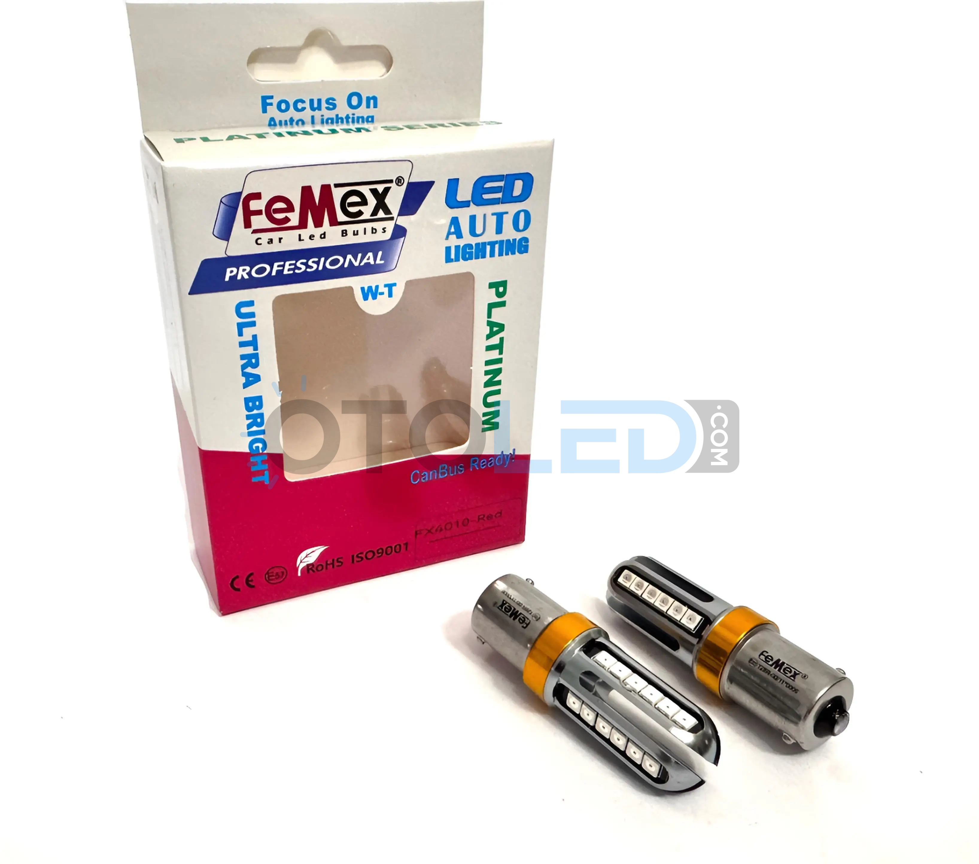 Femex P21W Tek Duy LED Ampul Platinum 93 Tip 3030 Chip Kırmızı
