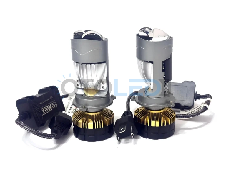 Chevrolet Lacetti Kısa Far Ampulü - Femex Perdeli Lazer Mercekli H4 LED Xenon Pro Plus 25000 Lümen Mini Bi-LED - Fotoğraf 4