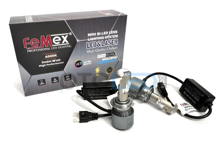 Mazda 3 Kısa Far Ampulü - Femex Super Plus Mercekli H7 LED Xenon 25000 Lümen Mini Bi-LED - Fotoğraf 1