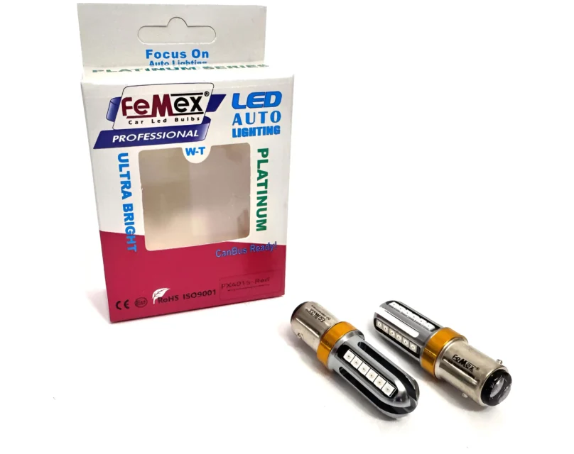 Femex P21W Çift Duy LED Ampul Platinum 3030 Chip Kırmızı