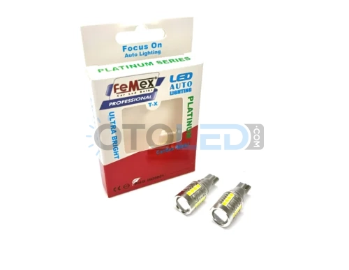 Femex T15 Mercekli LED Ampul Platinum - W16W 18SMD 3035 Chip Beyaz thumbnail