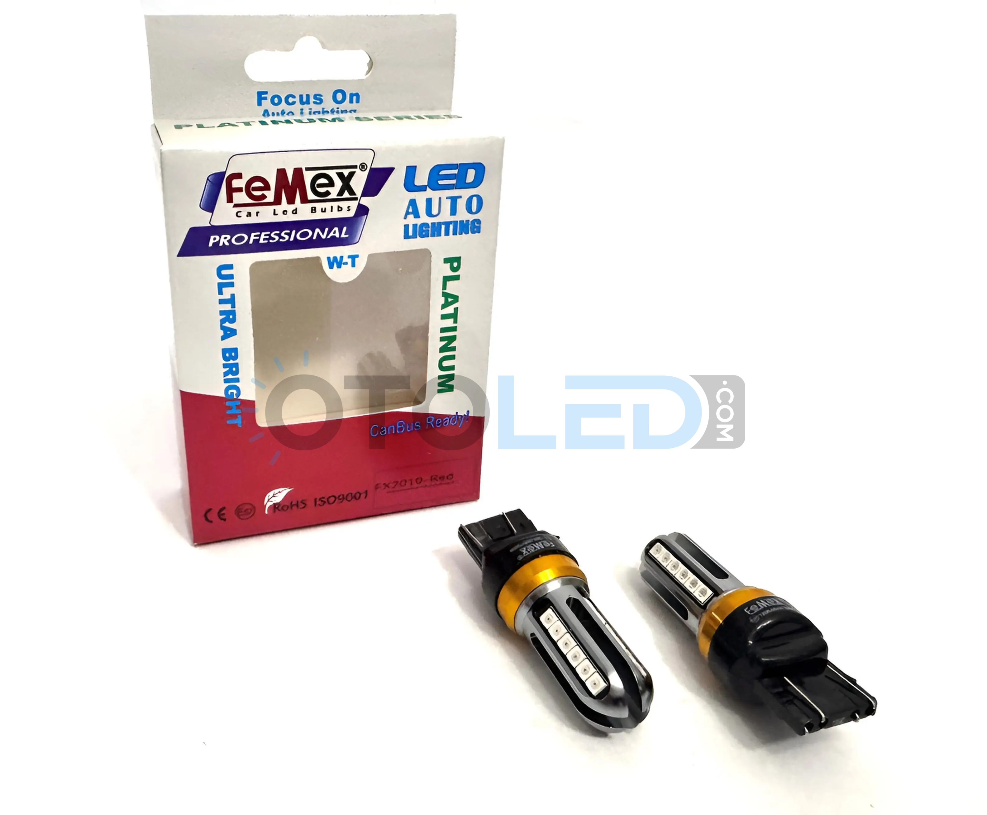 Femex T20 LED Ampul Platinum - W21W Tek Duy / Çift Duy 3030 Chip Kırmızı