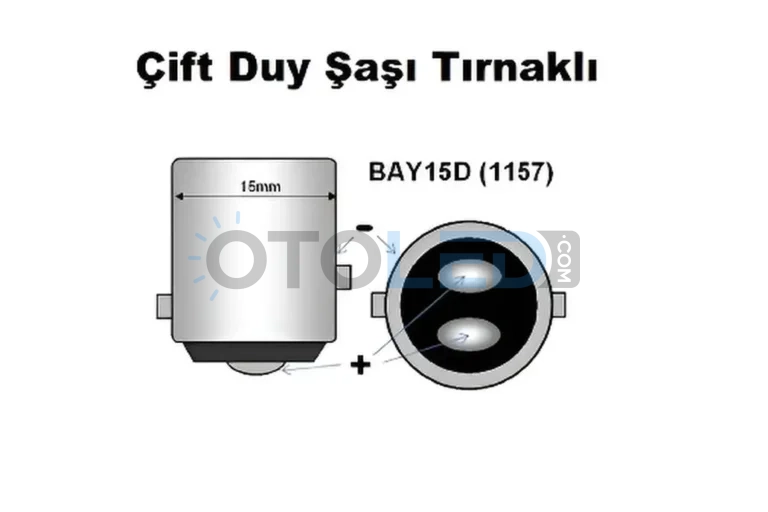 Mercedes-Benz Vito W638 Stop Ampulü - Femex Fanlı LED Stop Ampulü P21W/5W - 1157 BAY15D Koyu Kırmızı - Fotoğraf 6